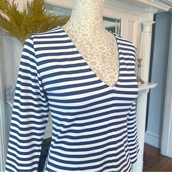 NWT‎ MDC Sport Nantucket Golf Club Blue & White Stripe V-Neck Golf Dress Sz 6 - Picture 7 of 11